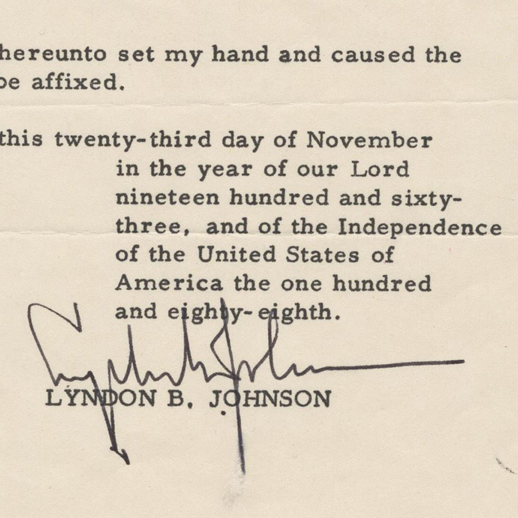 John Reznikoff Identifies Elements of an Authentic LBJ Signature